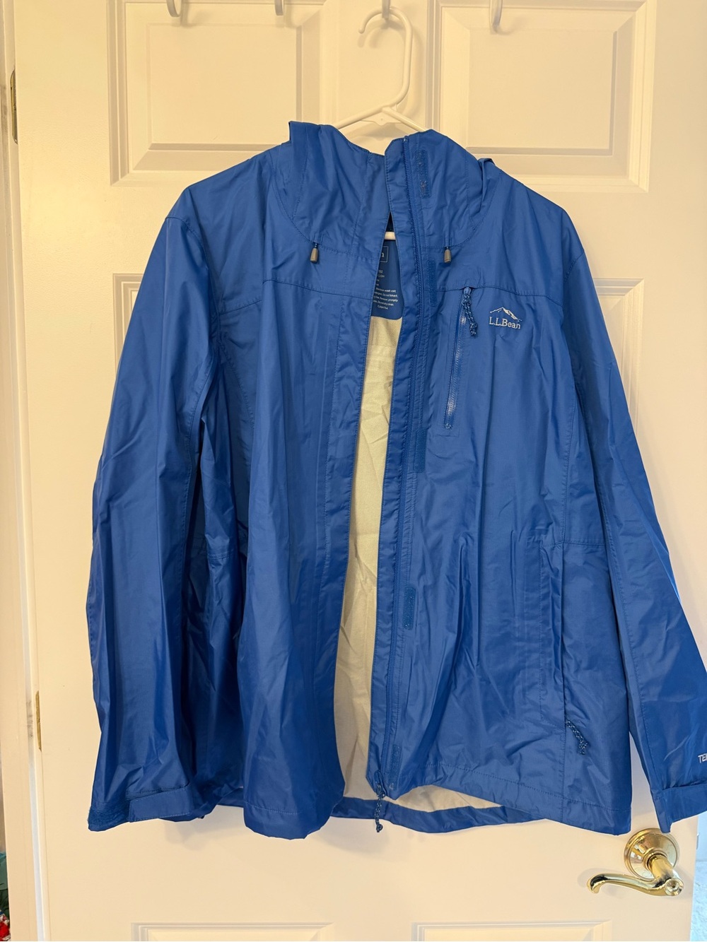 L.L. Bean Women’s Trail Model Rain Jacket in blue